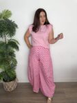 pantalón balloon recto lunares ROSA verano moda joven tendencia