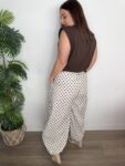 pantalón balloon recto lunares chocolate blanco verano moda joven tendencia