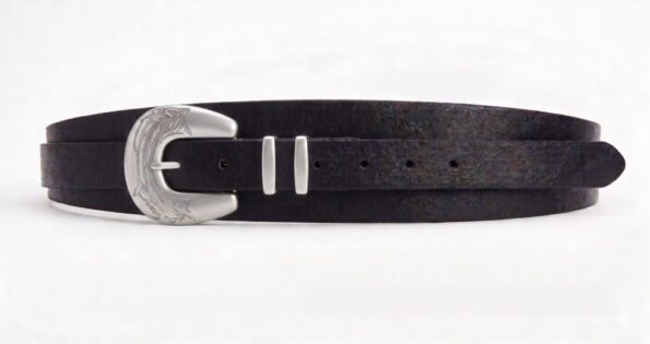 cinturon fajin negro hebilla plata