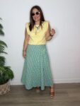 Falda cuadro vichy verde azul verano moda mujer joven