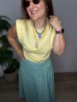 Falda cuadro vichy verde azul verano moda mujer joven