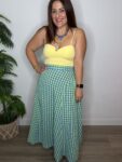 Falda cuadro vichy verde azul verano moda mujer joven