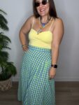 Falda cuadro vichy verde azul verano moda mujer joven