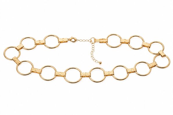 cinturon metalizado aros cadera vestidos complementos mujer moda