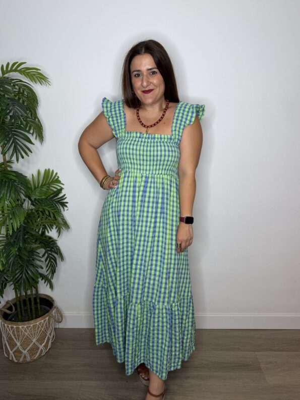 vestido nido cuadro vichy