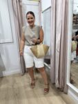 bermuda denim blanca bolsillos plastones moda mujer