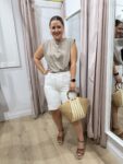 bermuda denim blanca bolsillos plastones moda mujer