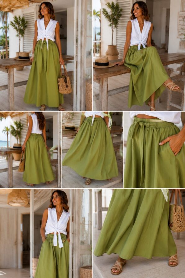 falda lazada gabardina verde pistacho (2)
