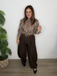 blusa-rayas-marron-nido-de-abeja