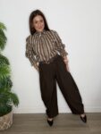 blusa-rayas-marron-nido-de-abeja