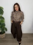 blusa-rayas-marron-nido-de-abeja