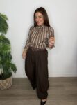 blusa-rayas-marron-nido-de-abeja