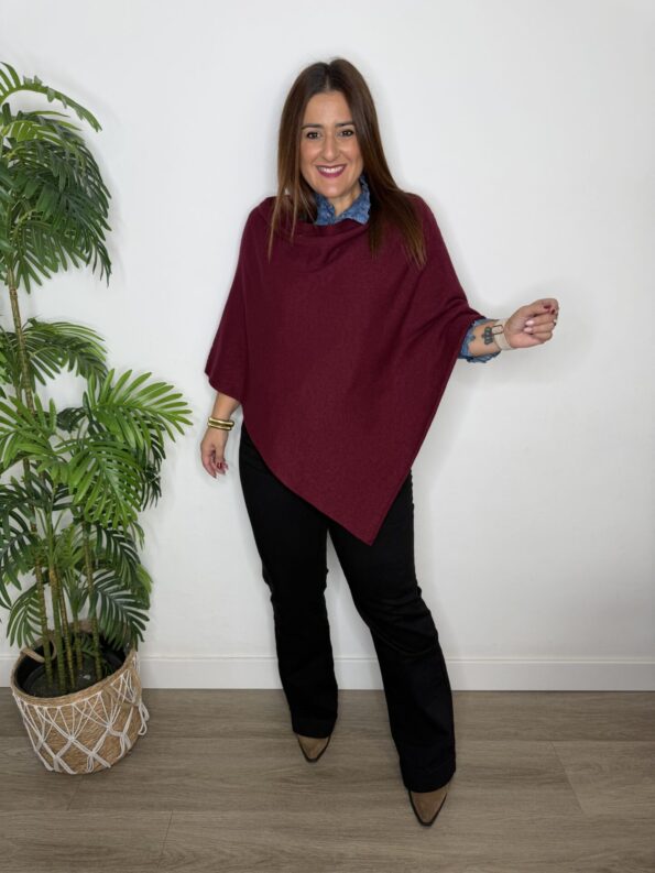 Capa punto poncho invierno mujer moda