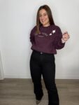 Sudadera mujer moda tendencia invierno berenjena