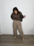 Pantalón bombacho goma puño topo mujer invierno