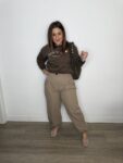 Pantalón bombacho goma puño topo mujer invierno