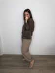 Pantalón bombacho goma puño topo mujer invierno