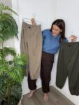 Pantalón bombacho goma puño topo mujer invierno