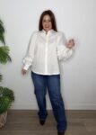 Camisa popelin manga abullonada mujer 40 a 44