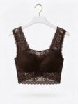 bralette chocolate marrón con relleno copa