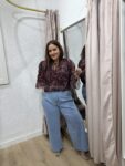blusa gasa berenjena tendencia moda mujer 35 a 45 años