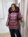 Abrigo plumas pelo moda mujer invierno 35 a 45 años