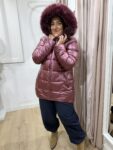 Abrigo plumas pelo moda mujer invierno 35 a 45 años